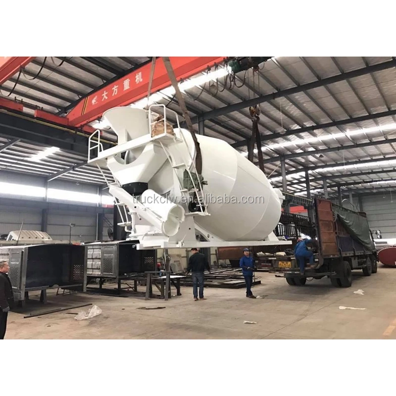 3cubic meter to 6 cubic meter concrete mixer pump truck install PMP hydraulic reducer and pump