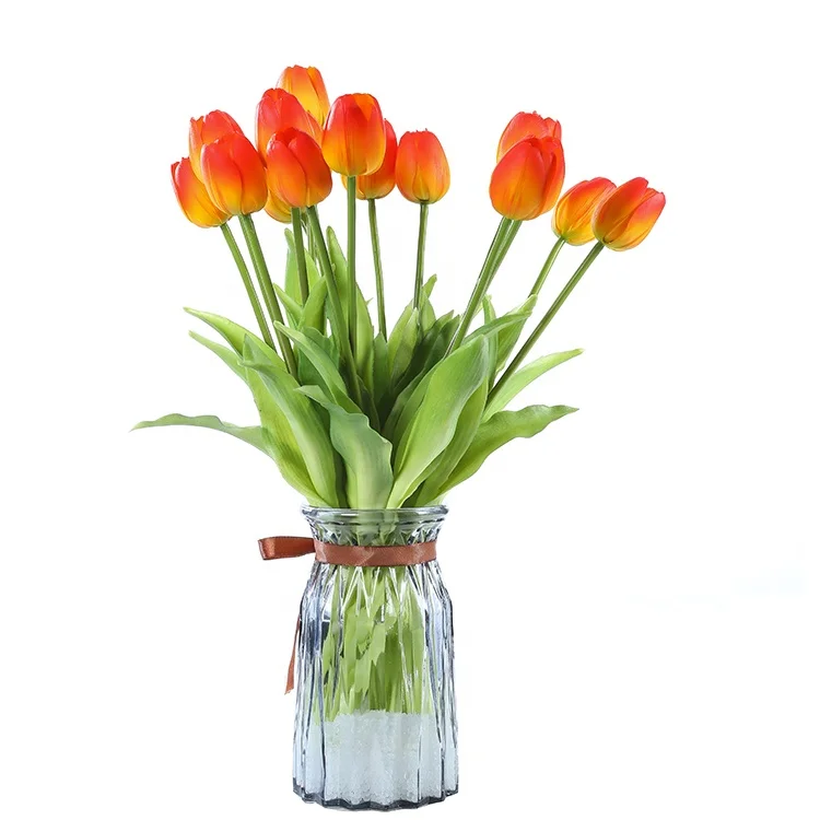 High quality  flower artificial PU tulip flower real touch latex flower