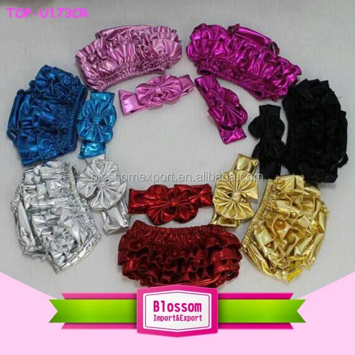 
Wholesale newest design baby infant ruffle bloomers chiffon comfortable solid lavender color skirted baby bloomers 