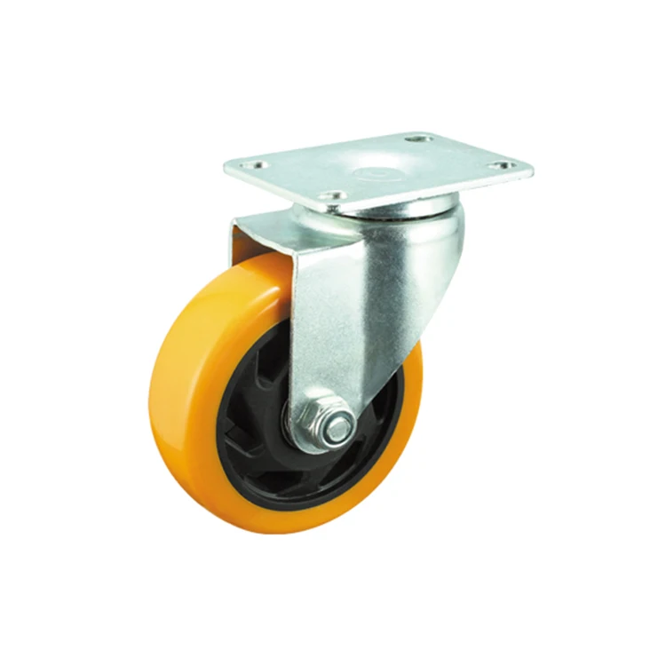 3 Inch 4 and 5 Medium Duty Yellow Trundle Castor Wheels With Breaks for Washing Machine
