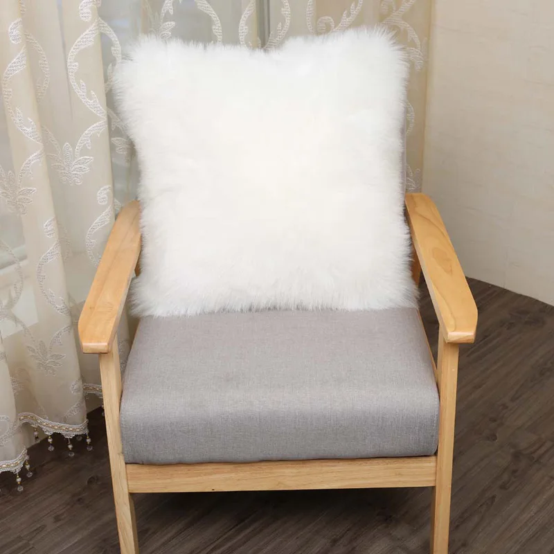 
 Мягкие плюшевые наволочки из искусственного меха, домашний декор, Маленькая подушка  