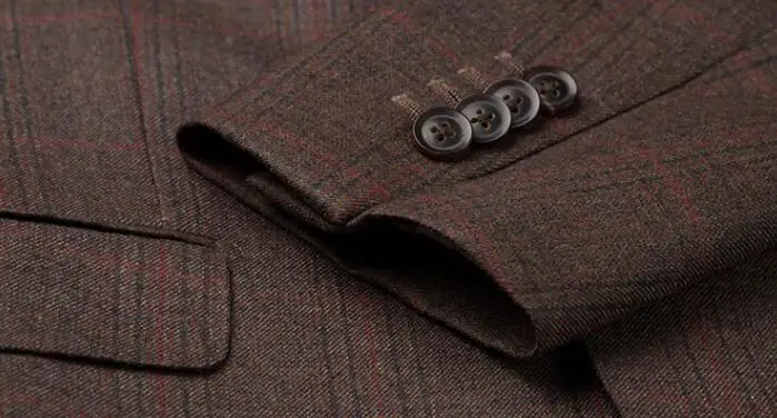 New arrival red check high quality classic designer man business suits with button