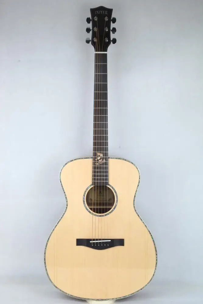 41 inch high quality OM barrel spruce  Acacia veneer acoustic guitar