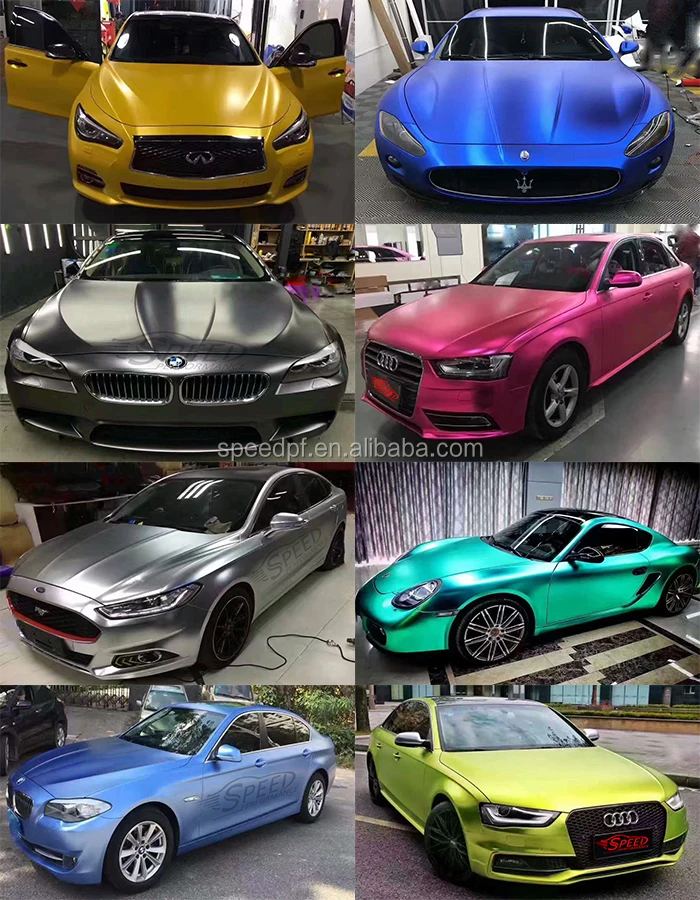 New Product High stretch Satin Pink Pear Matte Metallic Chrome Gold Car Wrap Vinyl