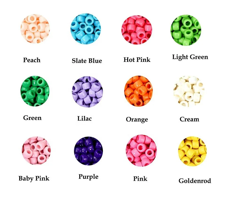 
Crafts Pony Acrylic Loose DIY Beads Kits from Plastic with Organizer Box Multi Colored Assorted Bulk Variety Set 