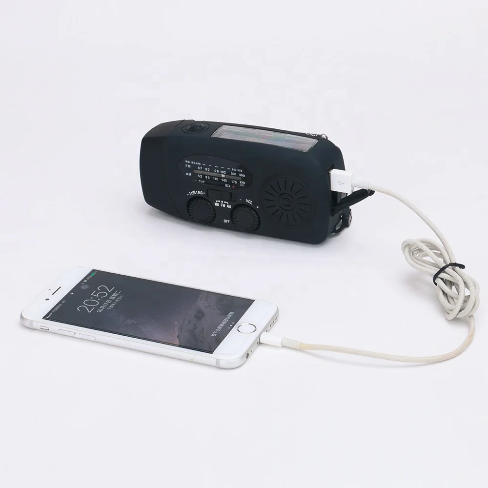 Portable mini hand crank Emergency Solar Survival radio