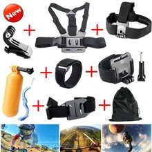 Gopro Accessories Chest Head Strap Monopod Floating Bobber Mount for Go pro Hero 4 3+2Xiaomi Yi SJCAM Sj4000 black edition GS22