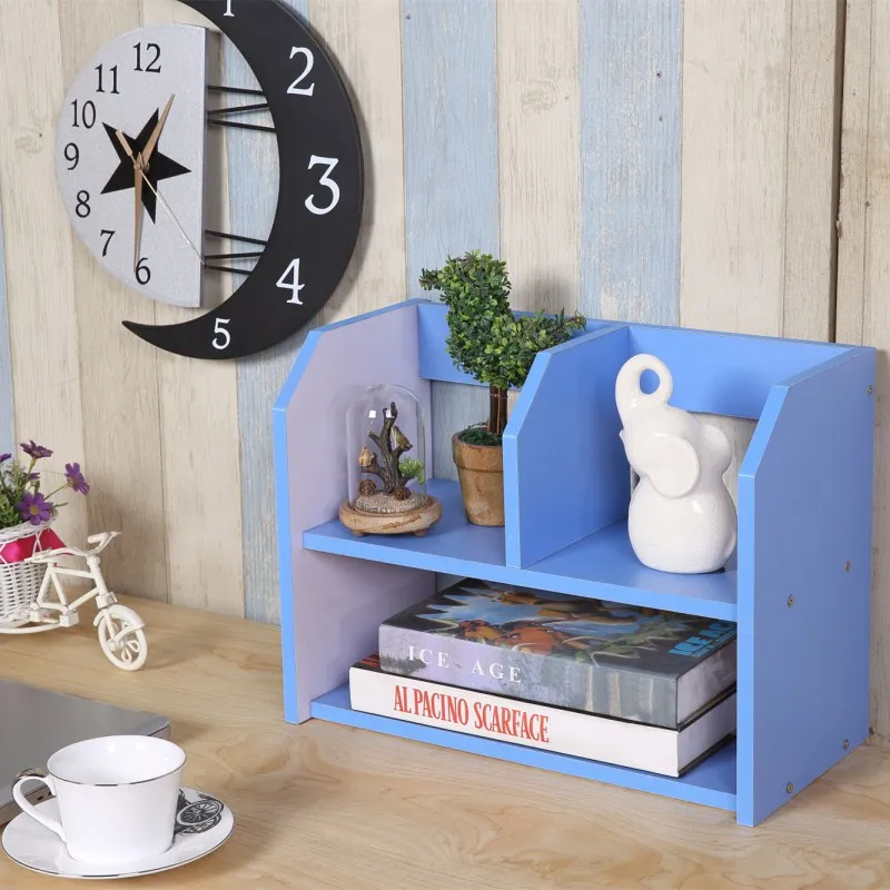 
Brief Design Portable Mini Wooden Bookshelf on the Desk 