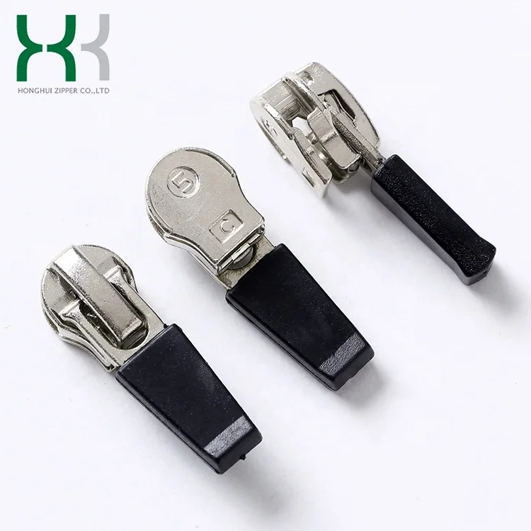 Wholesale auto lock small nickel metal zipper slider