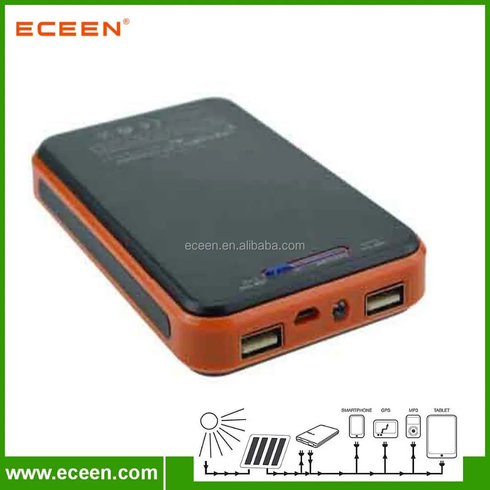 Fast charging monocrystalline silicon panel 10000mah dual USB portable mobile solar chargers