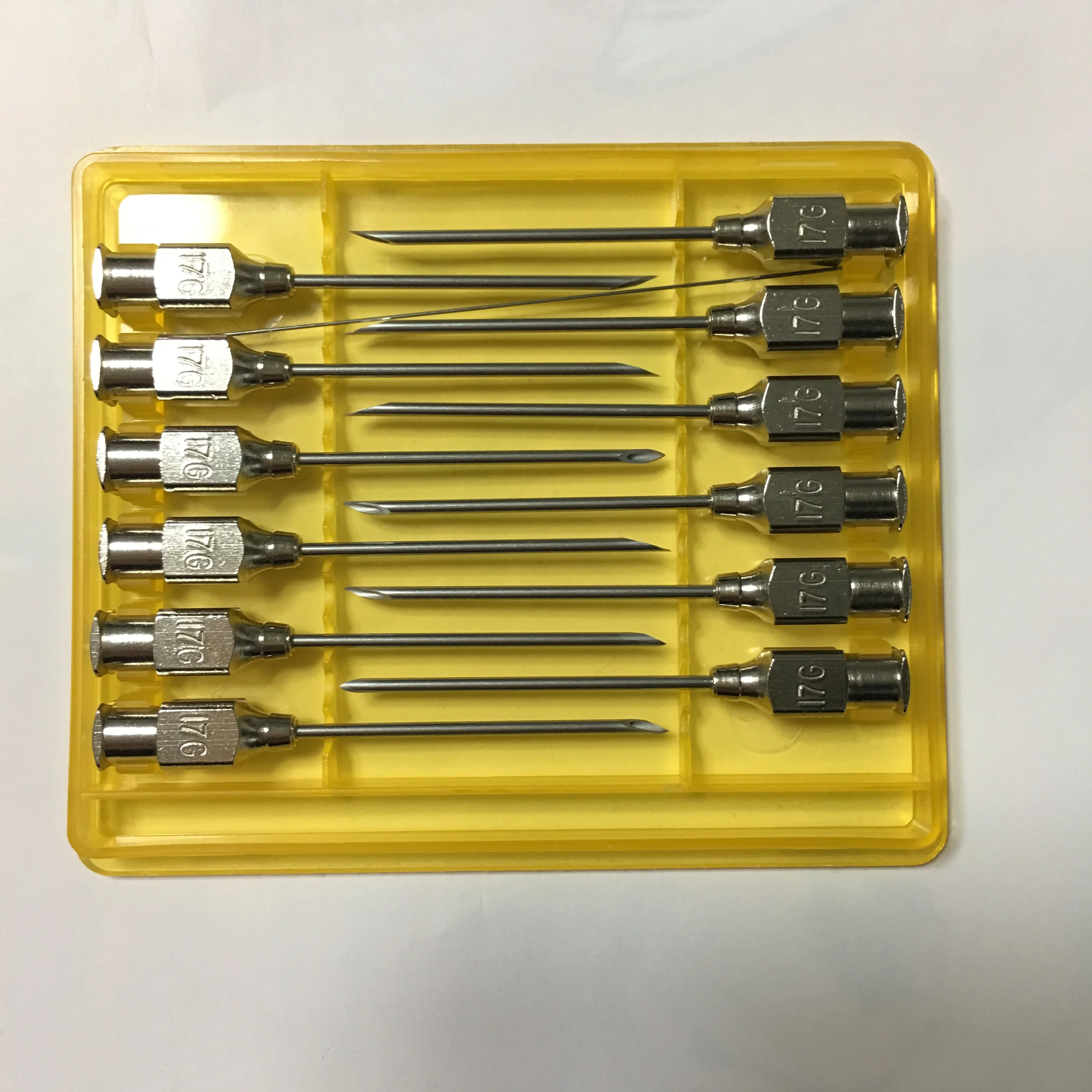 1.4*35 mm Veterinary stainless steel 17G 3/8  inch syringe needle with luer lock for pig animal chicken