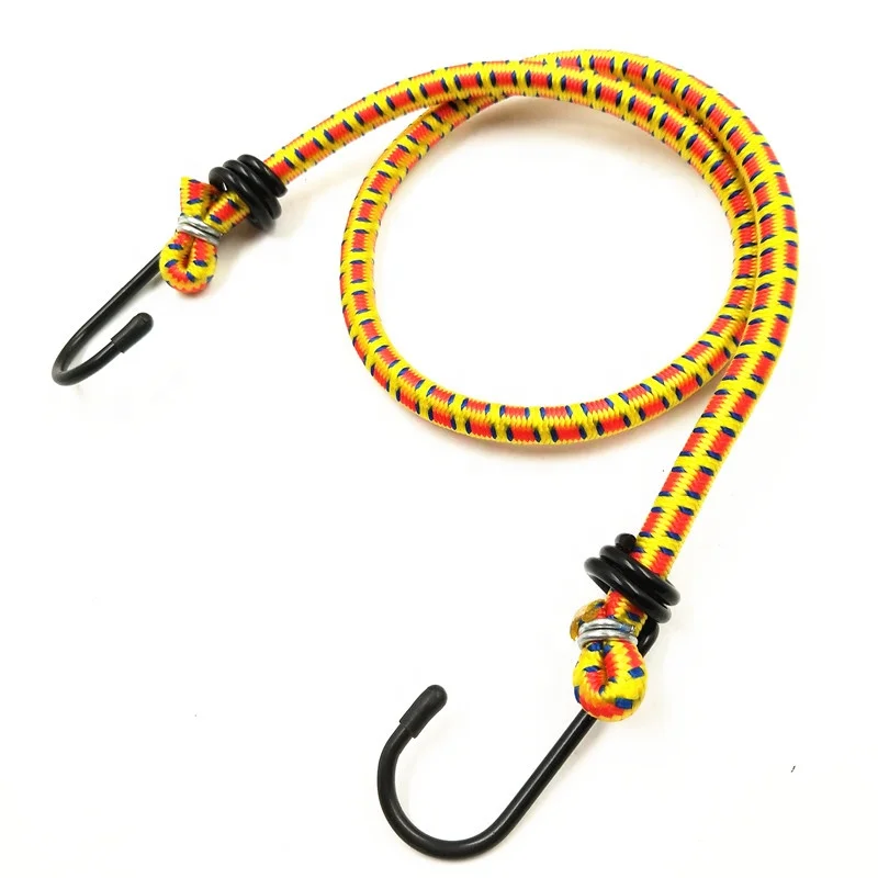 Оптовая продажа с фабрики, эластичный велотренажер из полипропилена для багажа, эластичный шнур для бега с металлическим крючком