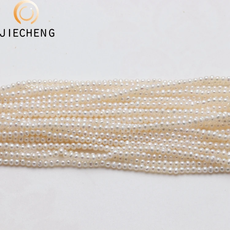 AA+ grade 2-3mm half round freshwater  natural cultured pearl necklace farm river water pearls strand