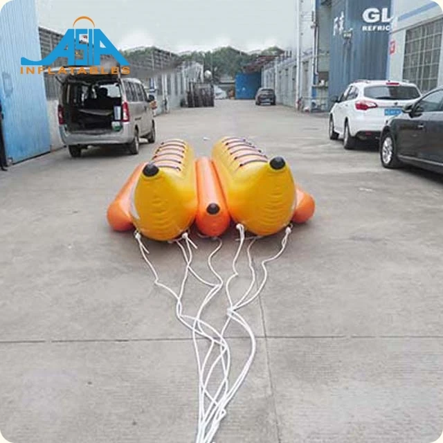 
12 Seats Double Lines Inflatable Banana Boat For Water Sport Game <span style=