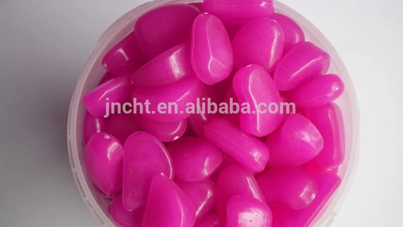 glow in the dark pebble stone blue