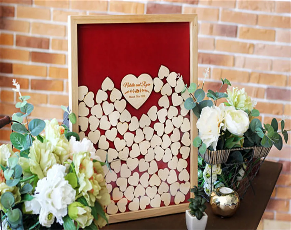 
Wedding Guest Book Wood 