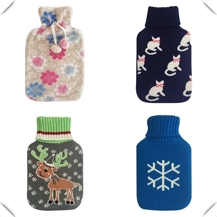 safety material 2l hot water bottle pvc  with cover anti-scald design