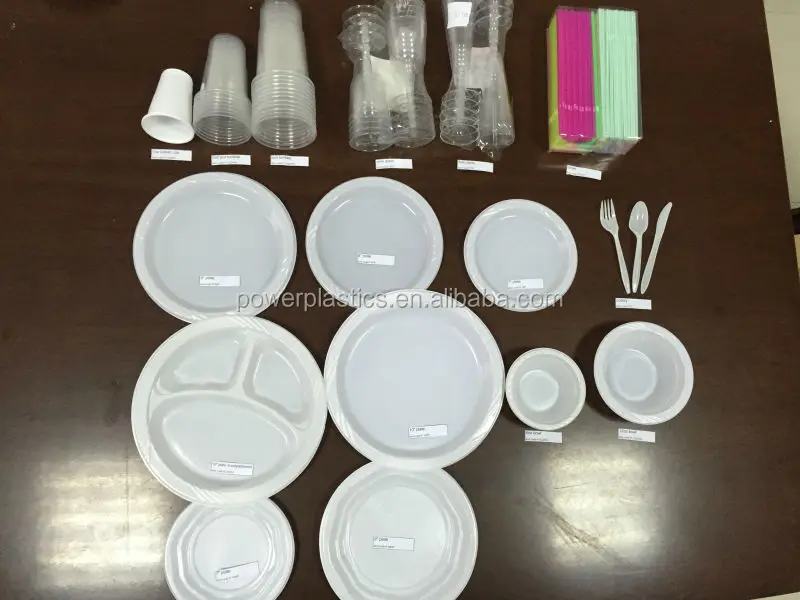 Luxury Casual Disposable Plastic Tableware Sets