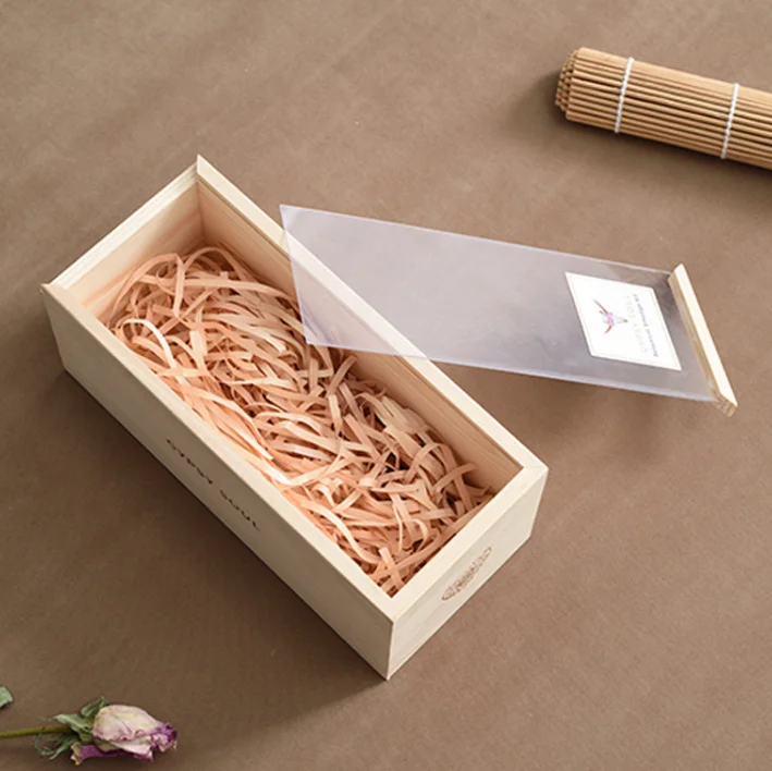 
Custom Natural Wooden Gift Box with Clear Window 