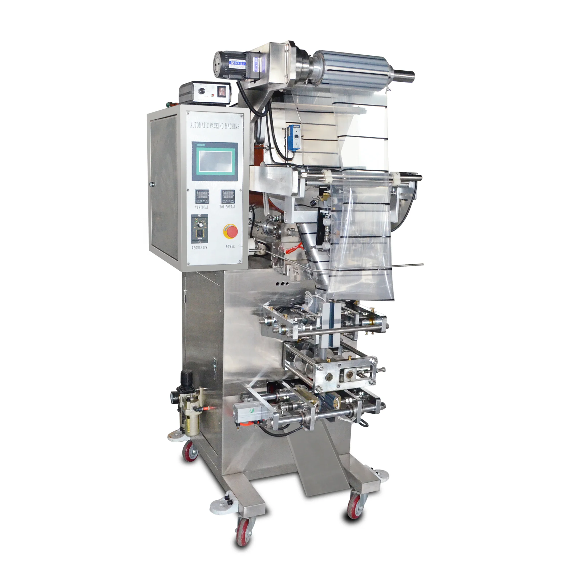 Automatic oil chilli sauce hot filling and mixing packing machine sesame paste bagging machine KFC tomato paste sealing machine