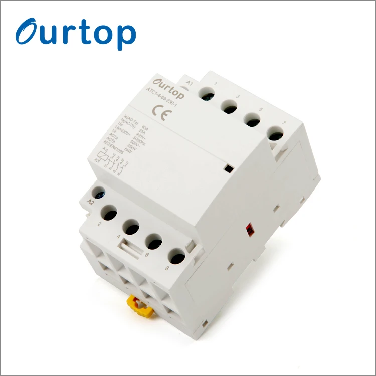 Заводская Продажа 63A 4 полюса нормально открытый бытовой модульный Электрический пускатель переменного тока