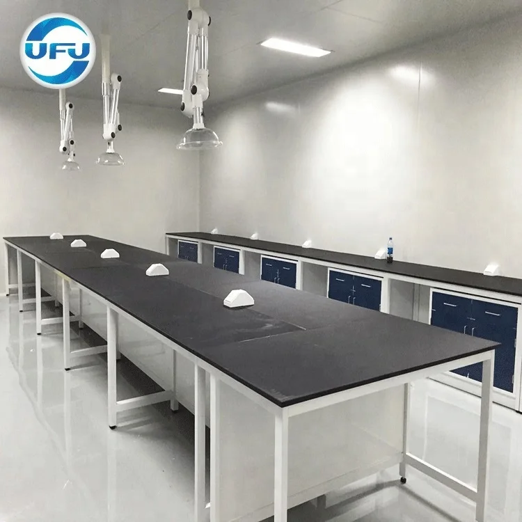 UFU Laboratory Furniture Steel  H Frame  Work bench with Cabinet for Dental University