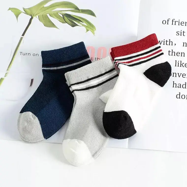 
Cute Hot Sale Baby Stripe 100% Cotton Child Tube Socks 