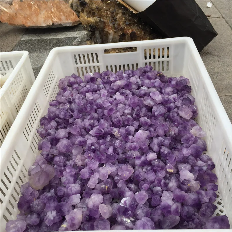 
Wholesale Natural Beautiful Small Amethyst Tumbled Stone Crystal Gravel 