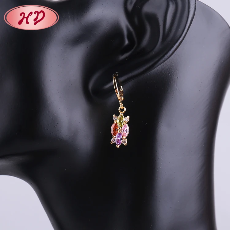 
2018 New Bollywood Popular Zircon Gold Plated Jewelry Sets Indian 