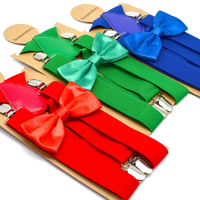 Мужские подтяжки галстук-бабочка комплект унисекс полиэстер материал высокая эластичность 4 клипы 3,5 см ширина 120 см длина Популярные brace галстук