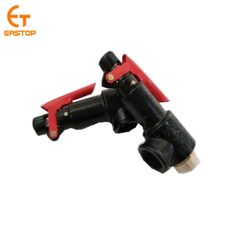 Cast iron pressure relief safety valve for screw thread