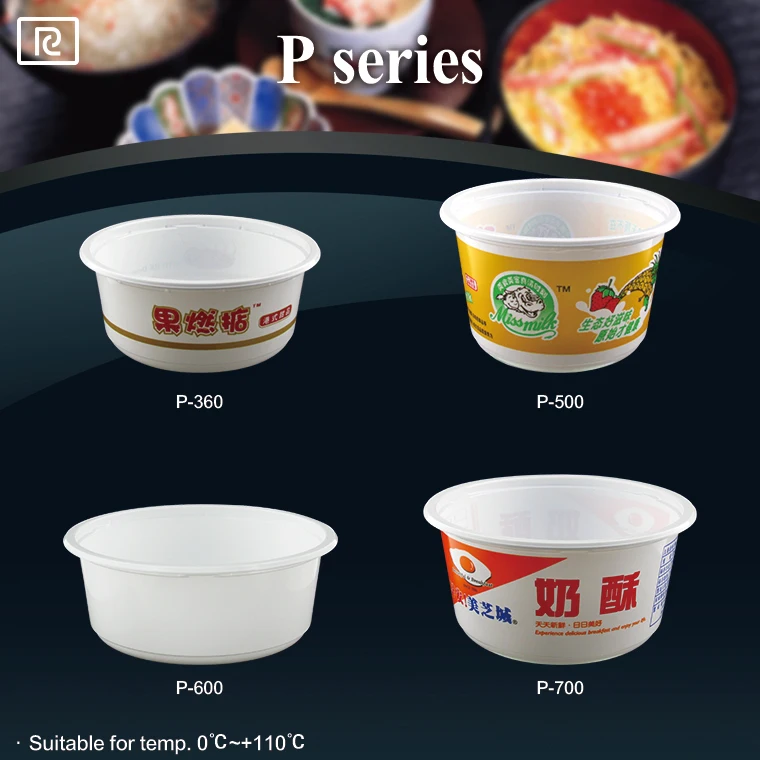 KL05 P-700-P 24oz High Quality Reusable PET Soup Bowl Lid Custom Printed Disposable Plastic Take Away Microwave Fashion Custom
