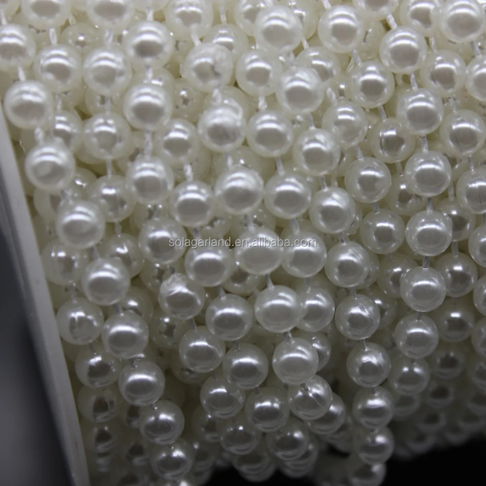 Hot Sale 8MM 10MM Round String Spools Chain Wire Pearl Garland for Christmas Tree