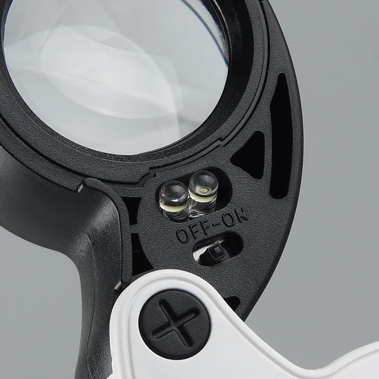 Eye Magnifier Diamond Coins Stamp Loupe  jewelry  magnifying glass manufactures with light 30x