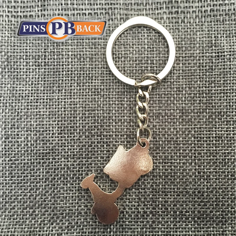 Fashion personalized custom keychain custom metallic Iron Zinc Alloy keyring high polish sliver car shape keychain logo backer card