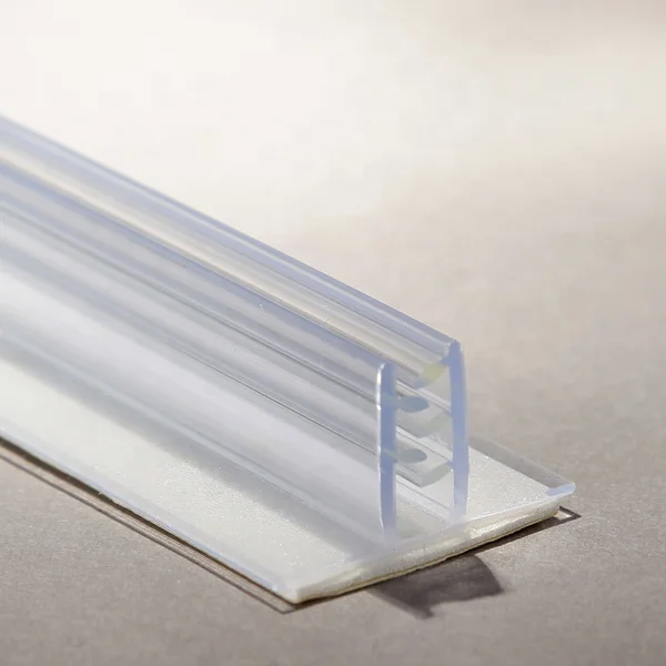 Meethope retail store display supermarket plastic T Stand flip up hinged self adhesive label holder