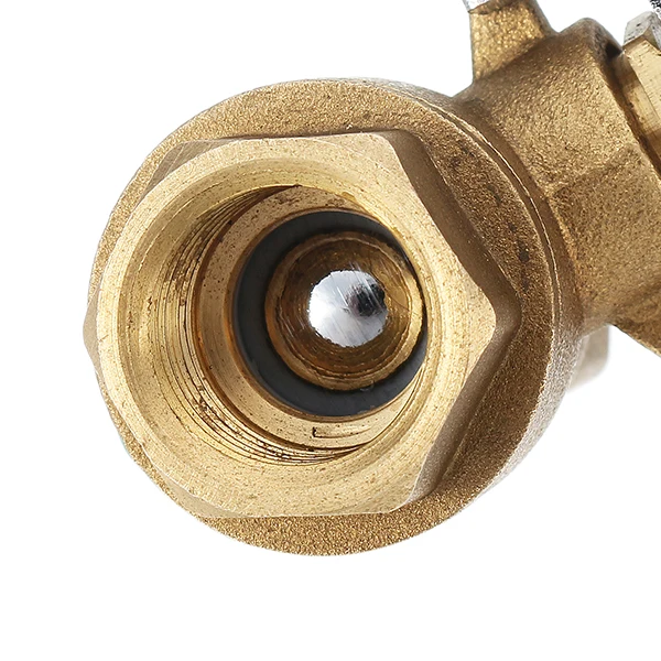 DN10 3/8 INCH FEMALE STRAIGHT FULL BRASS BALL VALVE FOR WATER DIVERTER ADAPTER