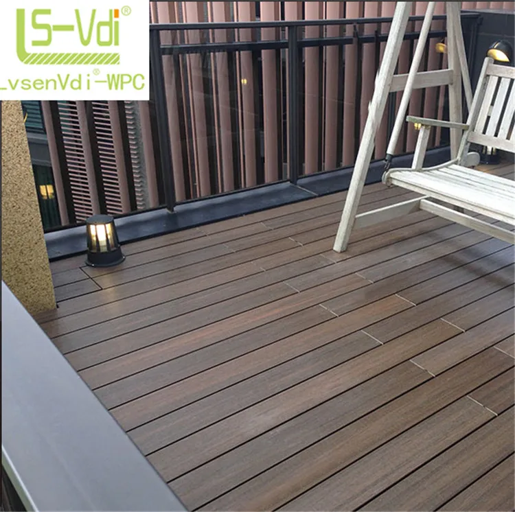 Anti crack wpc outdoor plastic decking composite floor