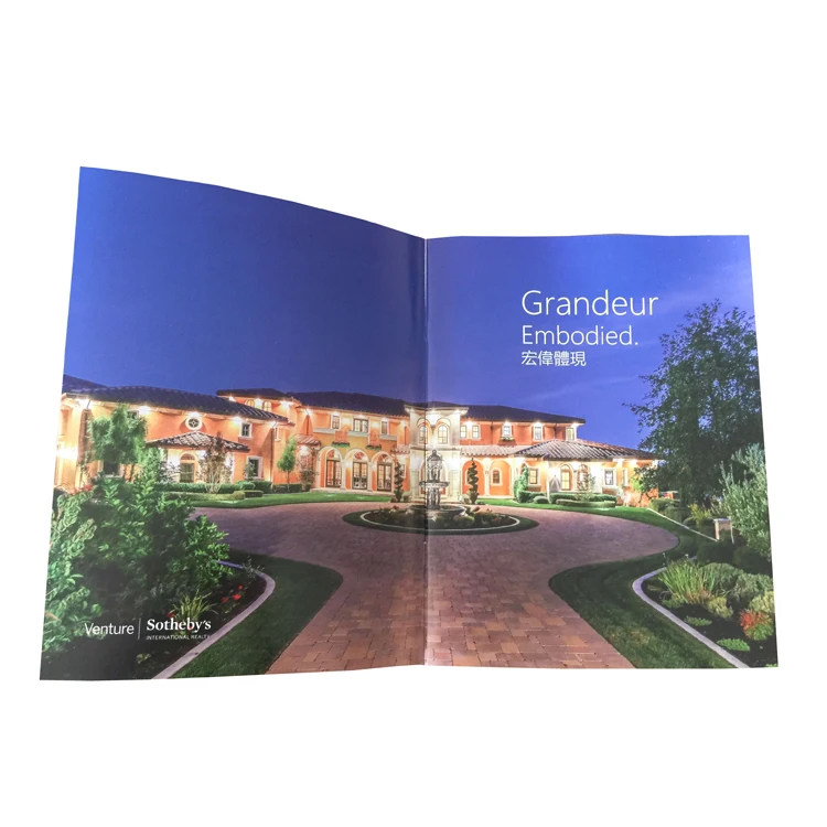 High quality cheap full color saddle stitch brochure booklet printing