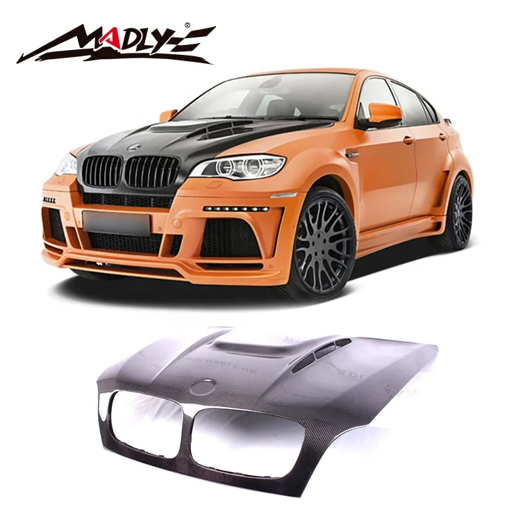 2008-2014 X6 X6M E71 M2 стиль широкий кузов центральный выхлоп с квадратным покрытием комплекты кузовов для BMW X6 E71 X6M E71