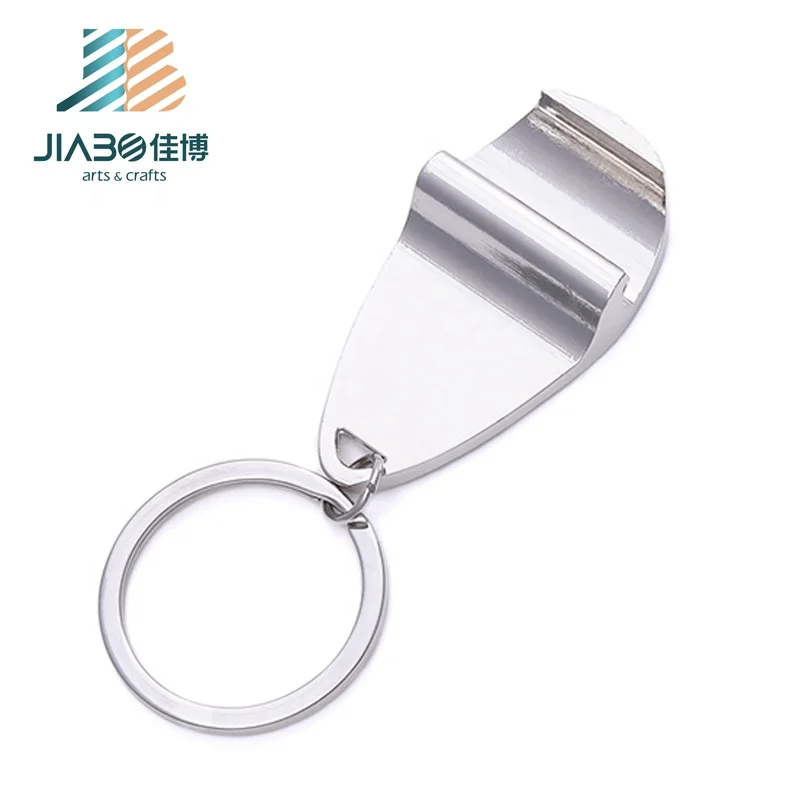 Custom Silver Metal Stainless Steel Laser Bottle Opener Keychain Promotional Keyring Bottle Opener