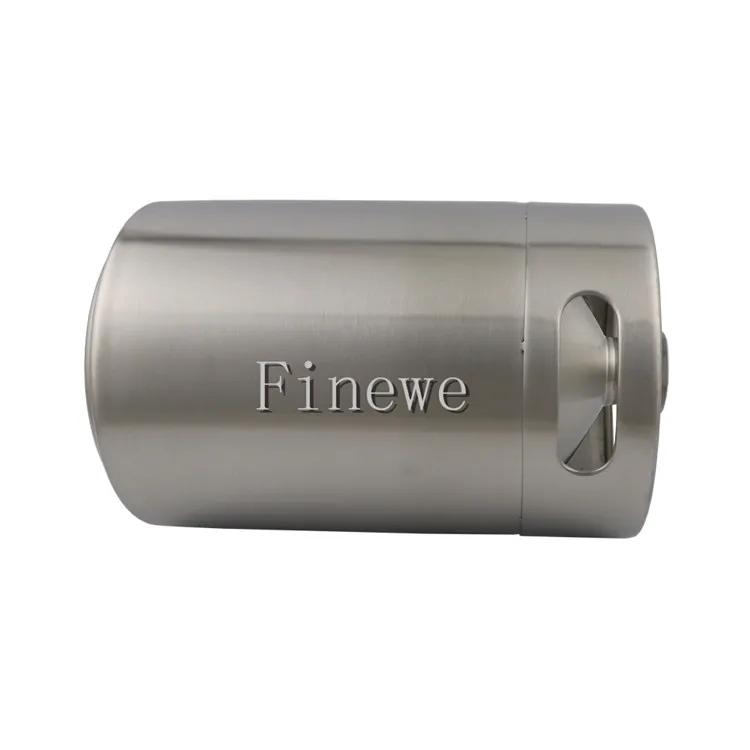304 Stainless Steel 5L Homebrew Mini Keg Beer Growler Portable Beer Bottle for Picnic/BBQ Home Brewing Beer Making Tool