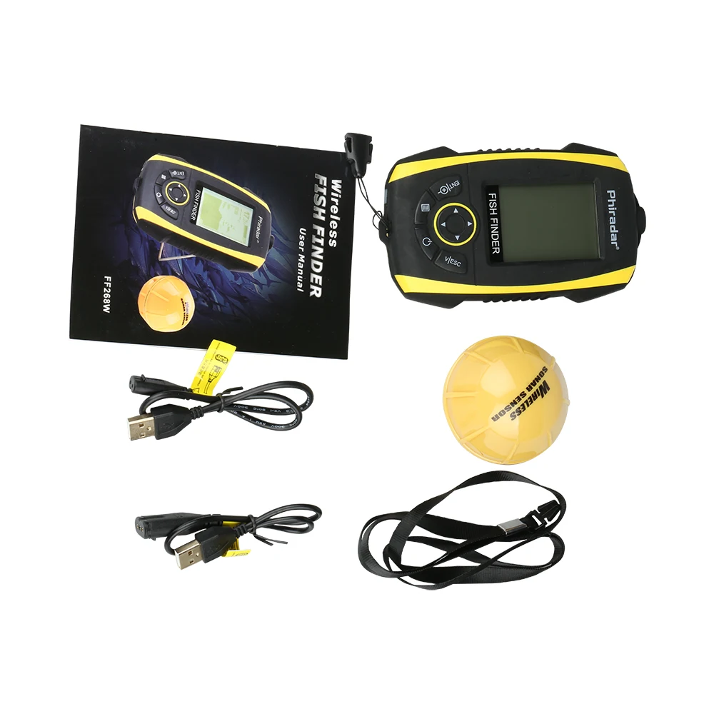 Phiradar portable wireless fish finder color fish finder