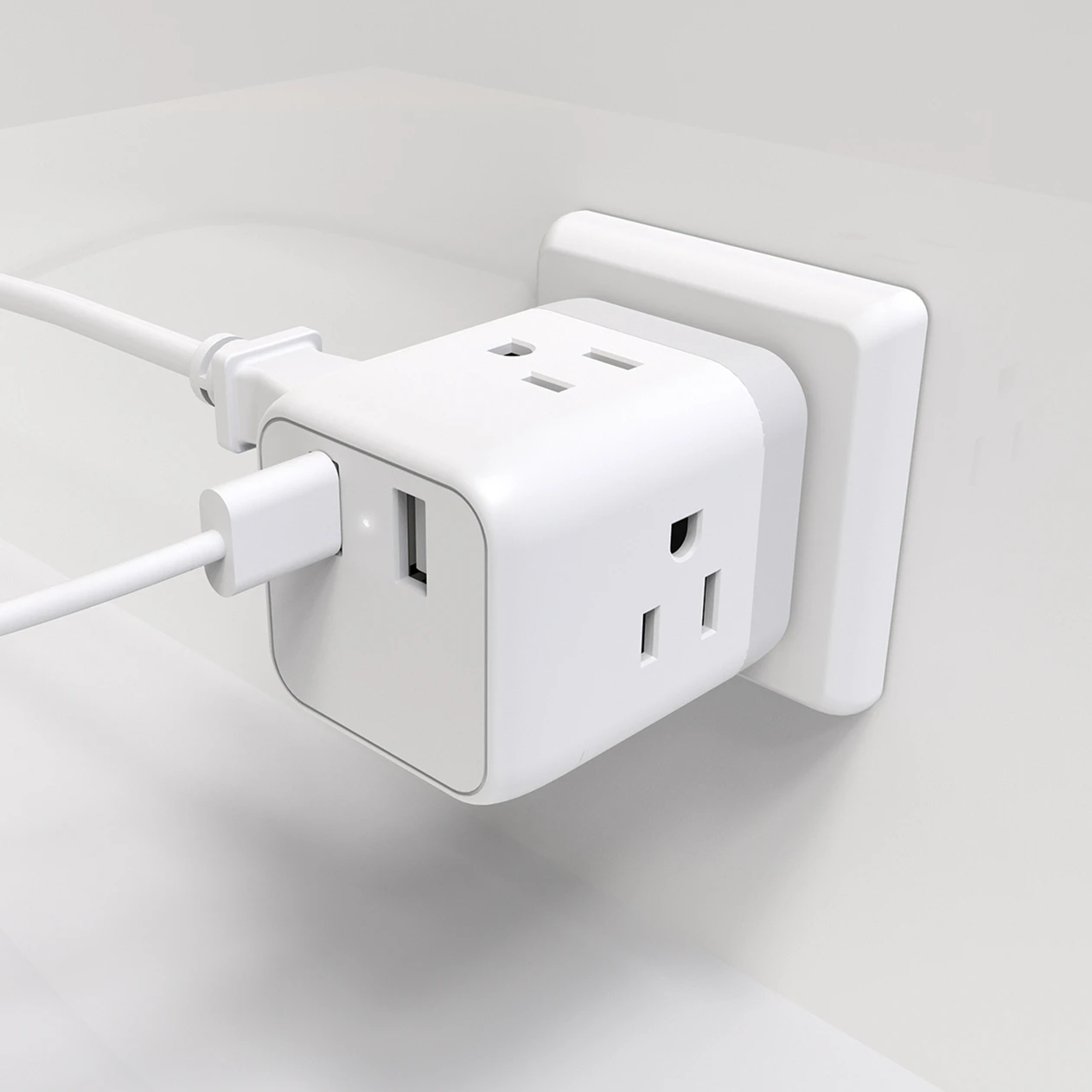 Штепсельная вилка для путешествий с несколькими розетками для защиты от внешнего воздействия