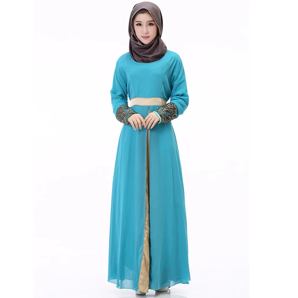 
Fashion Islamic Turkish Clothing Wholesale Women Abaya Muslim Dresses Long Sleeve Dress 