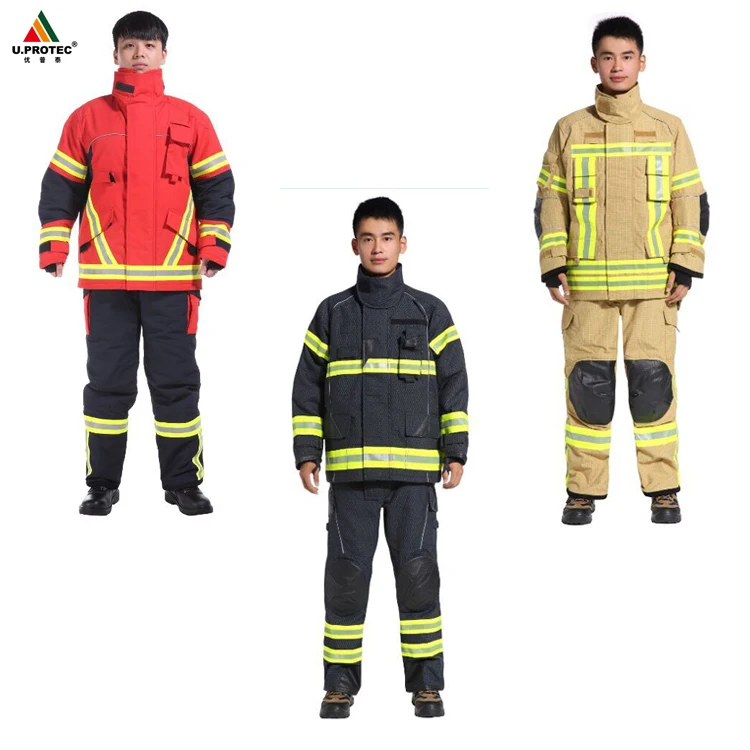 Factory Supply Nfpa 1971 Firefighter Suits En 469 Twill Shell 4 Layers Nomex Fire Fighter Fireman Fire Fighting Clothing