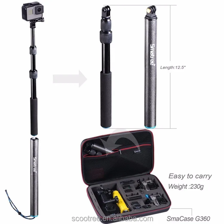 Smatree Monopod Foldable Selfie Stick for Gopros /Holder Extendable Handheld Selfie Stick for Gopros