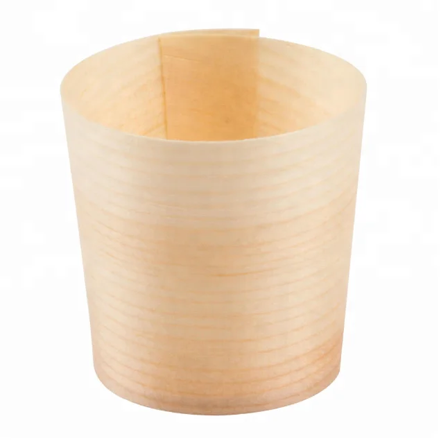 Biodegradable disposable 3oz wood ice cream dessert BBQ cup