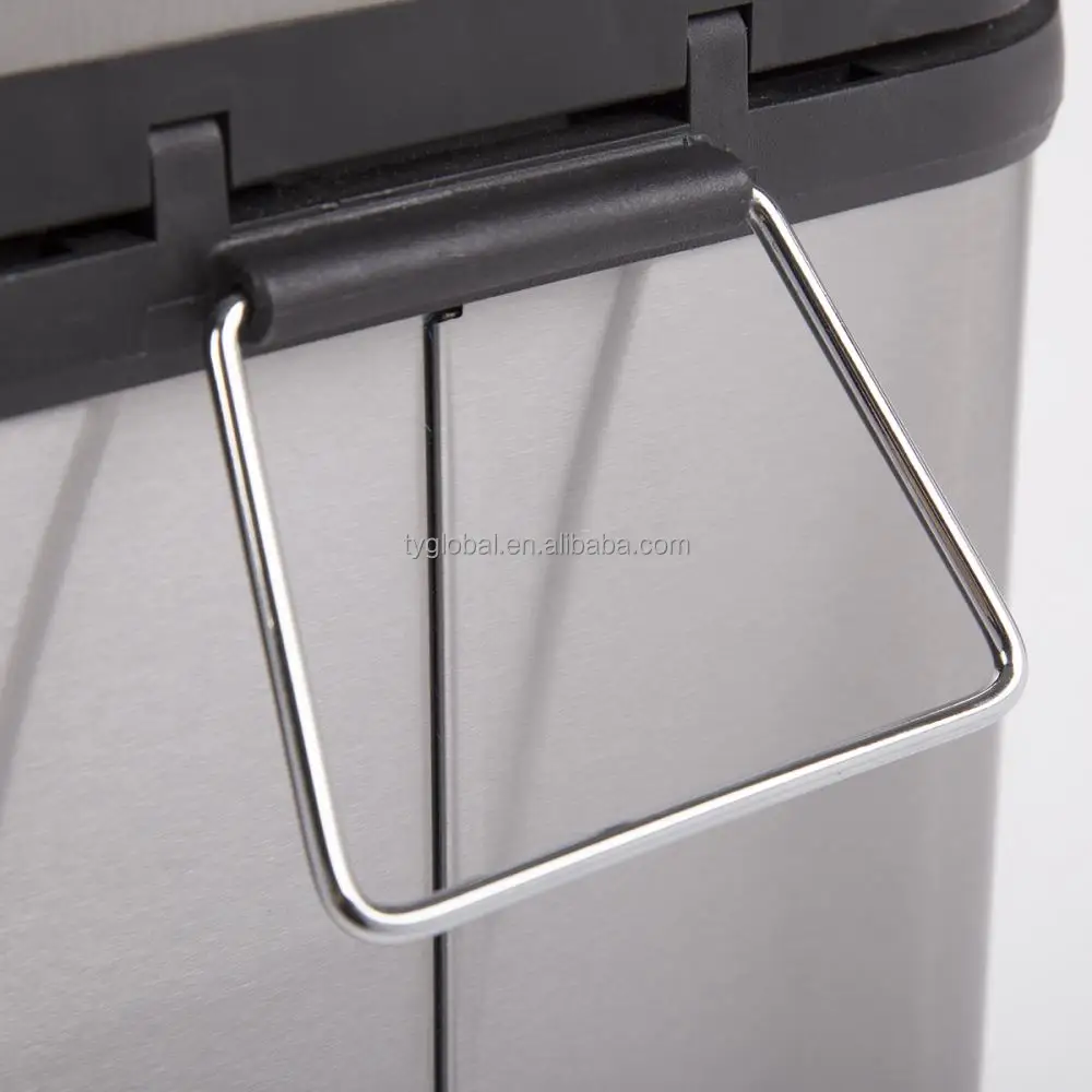 
15L kitchen trash can metal pop-up 