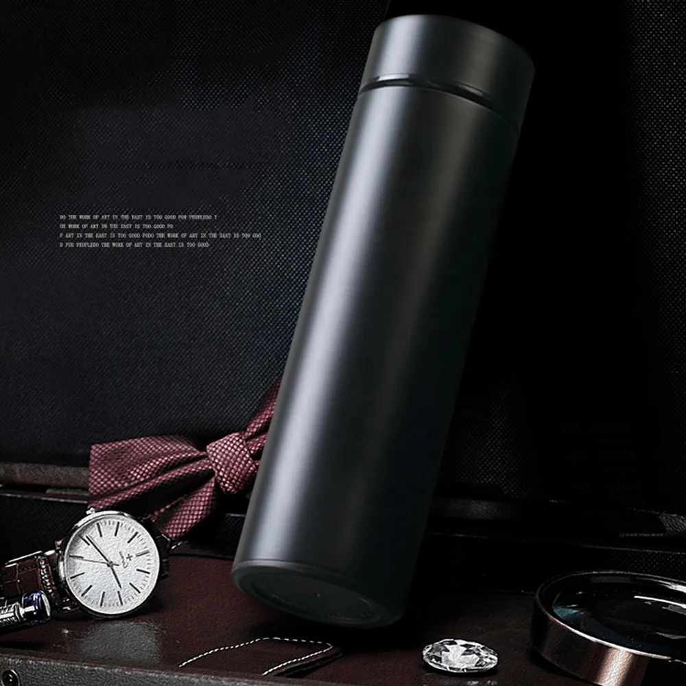 Stainless Steel Automotive Travel Mug with LED Temperature Display Termo Inteligente Digital